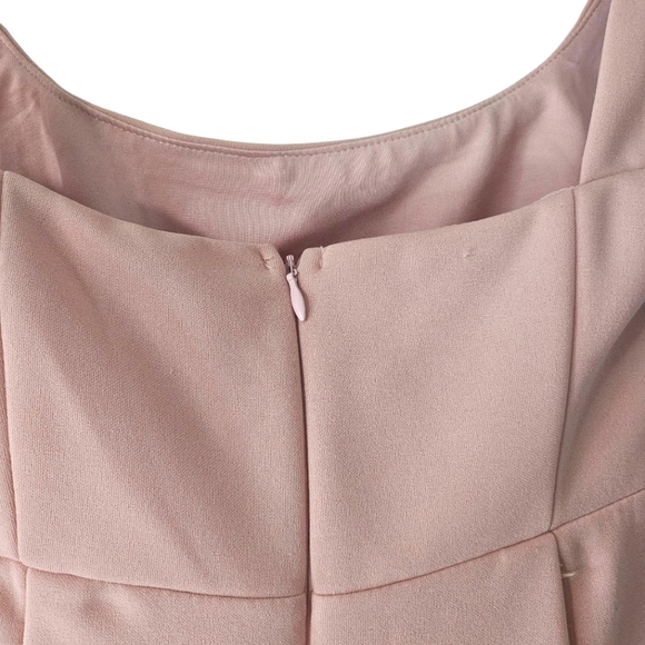 NWT ~ Here Comes The Sun Blush Pink Fitted Bodice Midi Cocktail Dress, Size M - Picture 5 of 12